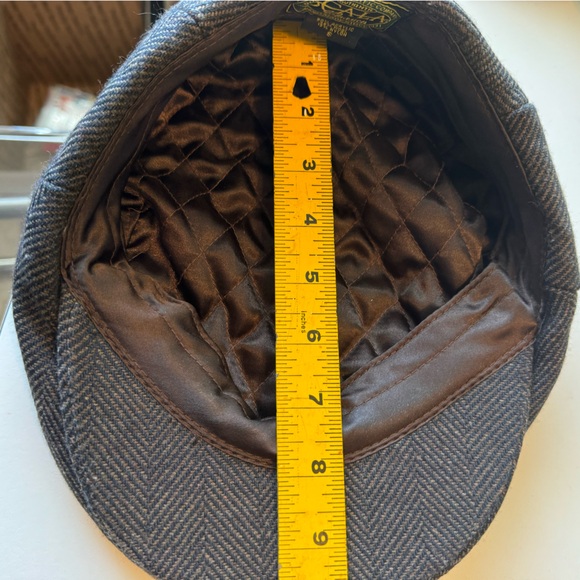 Vintage High End Gray Tweed Pattern Wool SCALA Men’s S Cabby Hat Rare - Picture 10 of 11